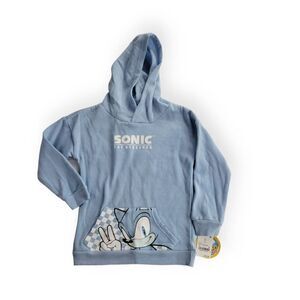 Sega Sonic Light Blue Boy's Hoodie  XS 4/5